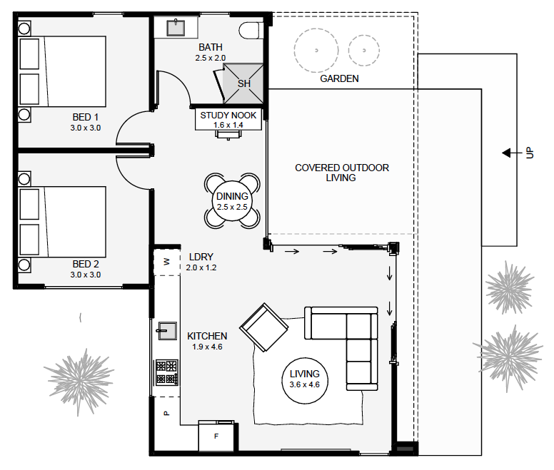 Nugget Point Nook Client floor plan view