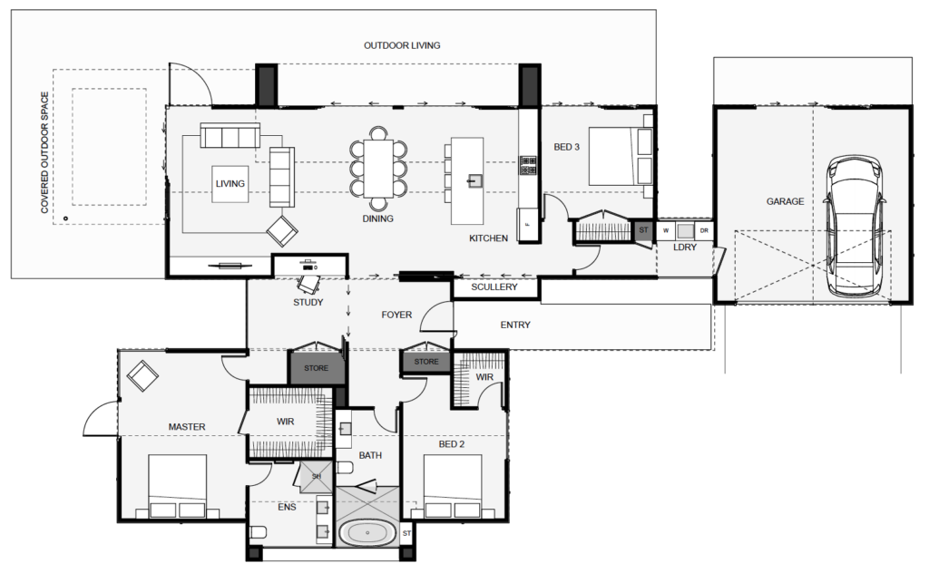 The Fjord Retreat House Plan floor plan